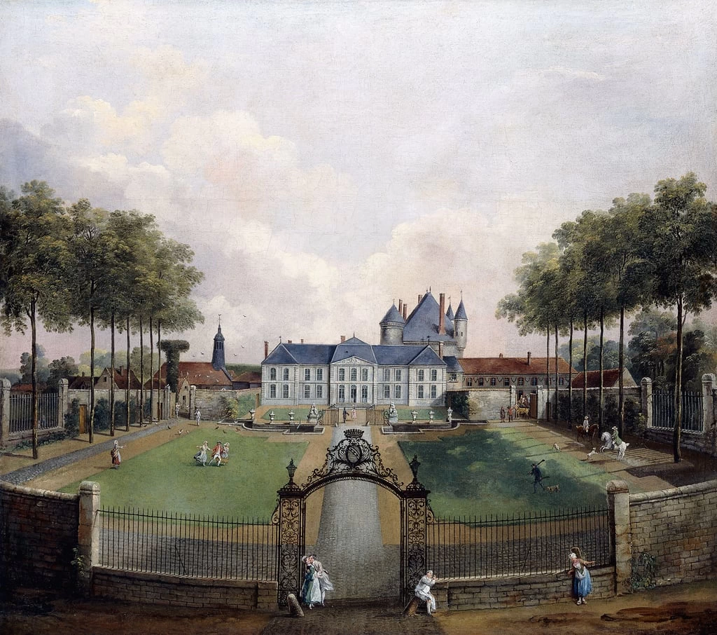 Vista sul castello di Mousseaux e sui suoi giardini